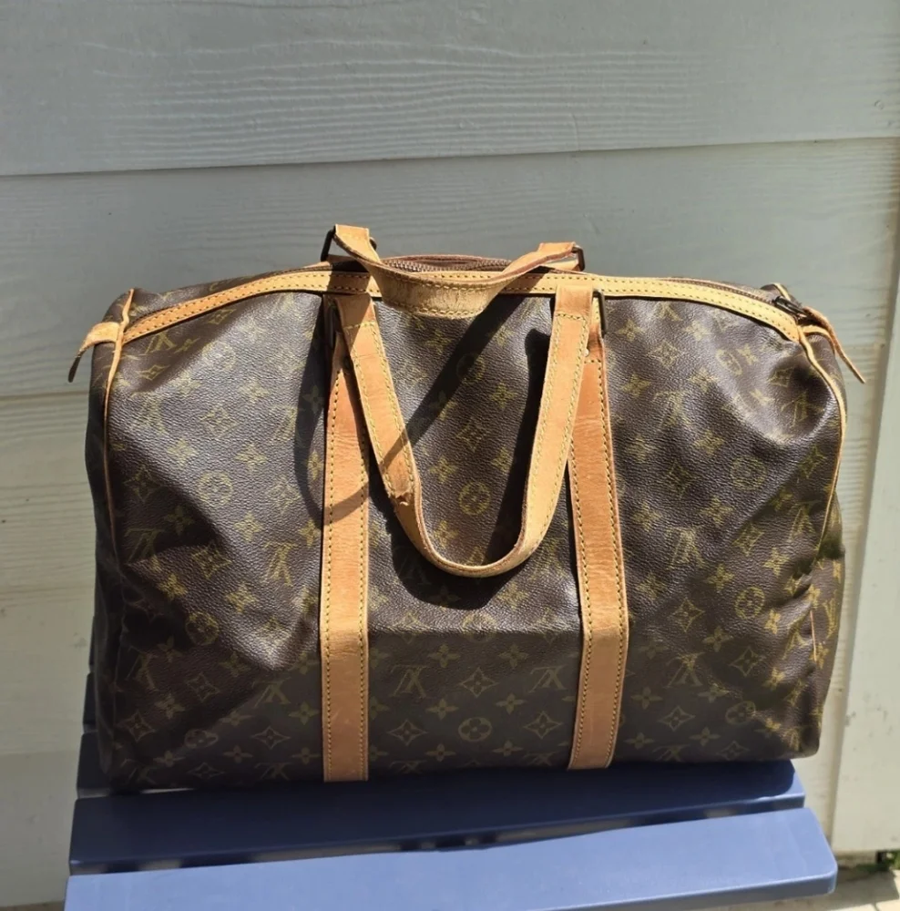 VTG Authentic Louis Vuitton Keepall 45 Brown Monogram Duffel Travel Bag Unisex - Picture 5 of 16